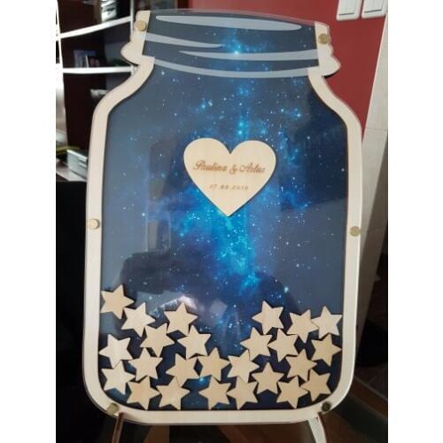 Personalised Wedding Guest book, Custom Drop top Drop box wedding Decoration alternative Guest Book , Rustic Birthday Gift