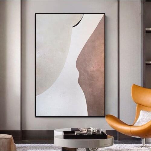 Natural Abstract Boat Landscape Oil Painting on Canvas Cuadros Posters and Prints Scandinavian Wall Art Picture for Living Room