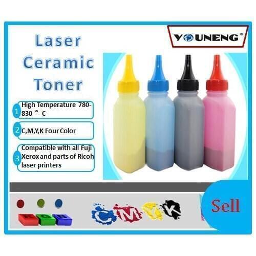 Compatible bulk laser ceramic toner for xerox 6510 6500 215 color copier,ceramic toner powder CMYK 50g/color 200g