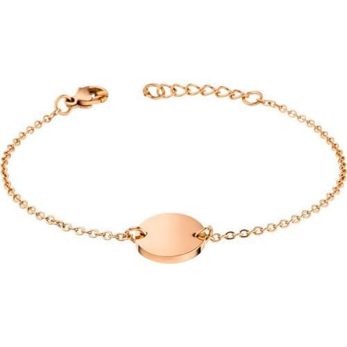 Mavis Hare New Stainless Steel Circle Bracelet Coin Armband Bracelet Bangle finishing polish Pendant Bracelet for Women