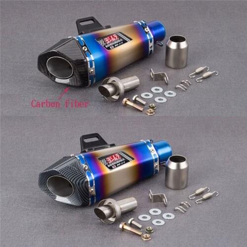 Motorcycle modified carbon fiber exhaust pipe muffler universal small hexagonal exhaust Z900 R6 FZ8 DUKE390 R25