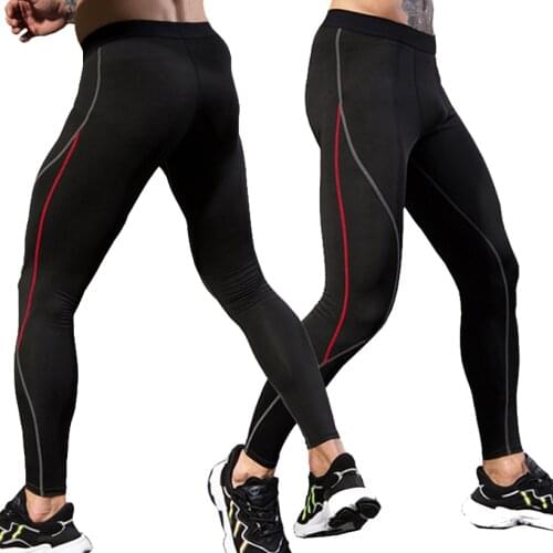 Mens Running Tights Sport Man Gym Leggings Compression Men Gym Tights Compression Pants Training Fitness Sports Jogging Pants