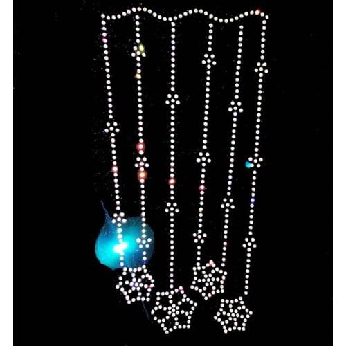 2pc/lot Christmas snowflake stickers iron on applique patches hot fix rhinestone transfer motifs strass iron design stones