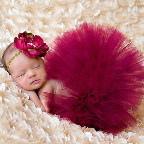 New Hot Sale Newborn Costume Outfit Baby Girls Photography Props Fashion Princess Tutu Skirt Matching Headband TS017