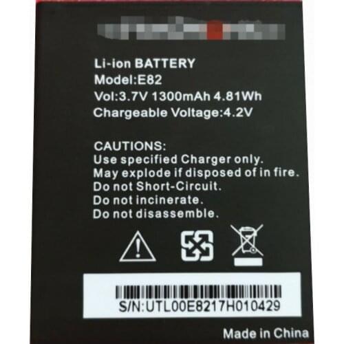 Original size battery 3.7V 1300mAh 4.81wh for Symphony E82 cell phone battery