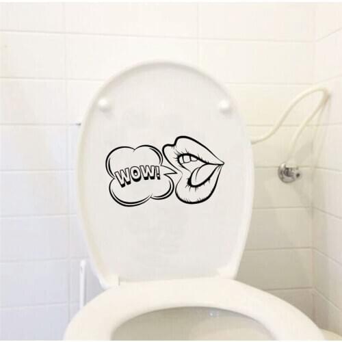 Mouth Sexy Wow Girl Home Decoration Accessories Wall Toilet Stickers Decals 6WS0063