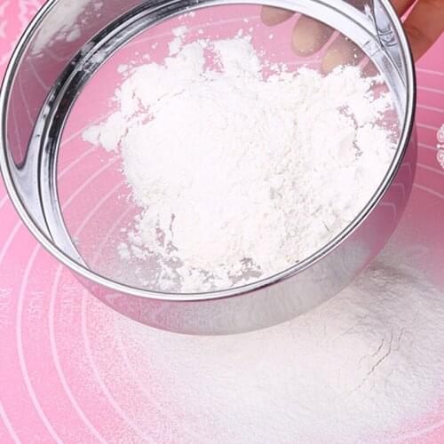 304 Stainless Steel Hand-Held Round Flour Sieve Milk Powder Cocoa Powder Filter Mesh Kitchen Baking Cooking Tools Accessories