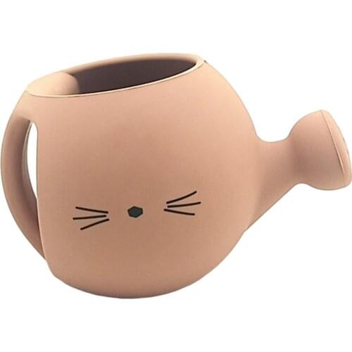 Silicone Children Beach Toys Play Kettle Outdoor Seaside Parent-child Interactive Play Water Dredging 4 Color Cute Pattern Pot