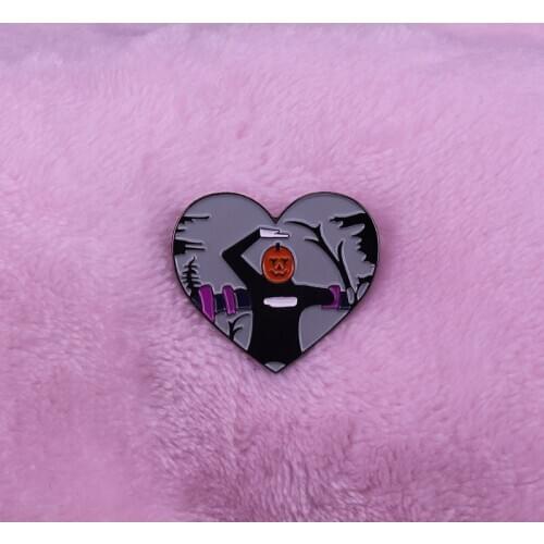 Skeleton Floss Dance Jack O Lantern Pumpkin Halloween Pin Spoopy Badge