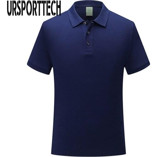 URSPORTTECH Mens Polo Shirt Brands Summer Cotton Solid Color Short Sleeve T Man Polo Shirts Breathable Polo Shirts For Men 4XL