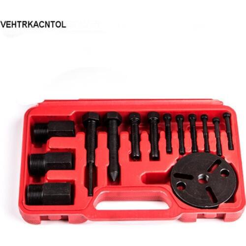 VEHTRKACNTOL 14pcs/set Truck Car Cooling Air Conditioner Compressor Puller Remover Compressor Clutch Head Puller