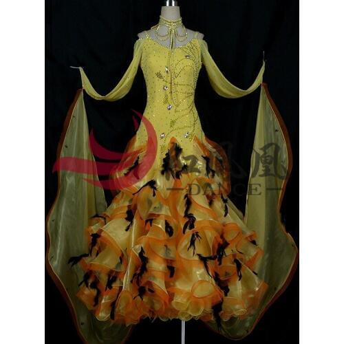 High-end International Standard Ballroom Smooth Dance Competition Dress, /Ballroom Standard Tango Waltz Dance Dress