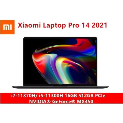 Xiaomi Mi Laptop Pro 14 i7-11370H/i5-11300H MX450 14 Inch 2.5K Super Retina Screen Notebook 16GB DDR4 512GB SSD Office Game PC