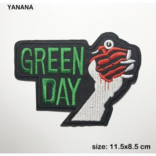 Green letter Patch for Clothing Iron on Embroidered Sewing Applique Cute Sew On Fabric Badge DIY Apparel Accessories