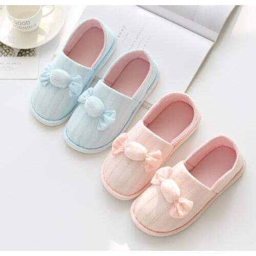 Women Spring Autumn New Big White Candy Indoor Comfortable Small Fresh Confinement Shoes Shock Absorption Warmth Anti-slip