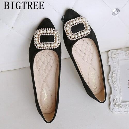 Black Shoes For Women Pearl Comfortable Womens Shoes Luxury Shoes Women Brands Slip On Feminino Scarpe Donna Bayan Ayakkabi 2021