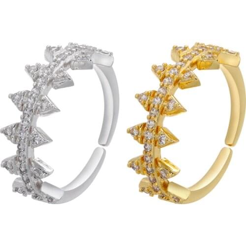 ZHUKOU Gold Silver Color Boom Rings for Women Minimalist Chunky Rings Open Rings Adjustable Vintage Jewelry wholesale VJ101