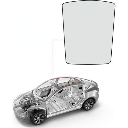 For Tesla Model Y Car Sunroof Sunshade Net Auto Accessories Skylight Protective Cover UV Heat Insulation Blind Shading 2pcs