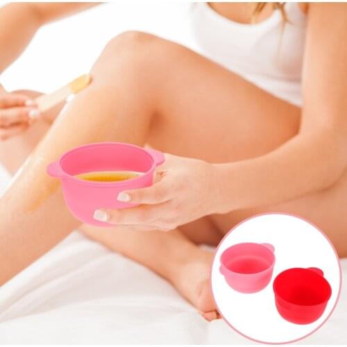 2pcs Folding Silicone Pot Hair Remover Machine Waxing Bowl Home Waxing Accessory(Random Color)