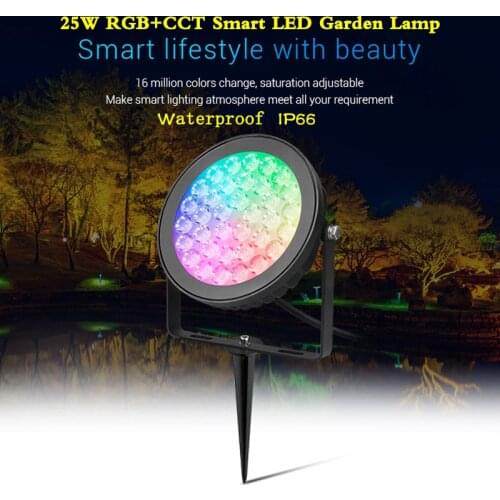 2100LM 25W RGB CCT Smart Outdoor LED Lamp Landscape light for garden AC 220V Wifi/Phone APP/2.4GHz Remote/Alexa Voice Control