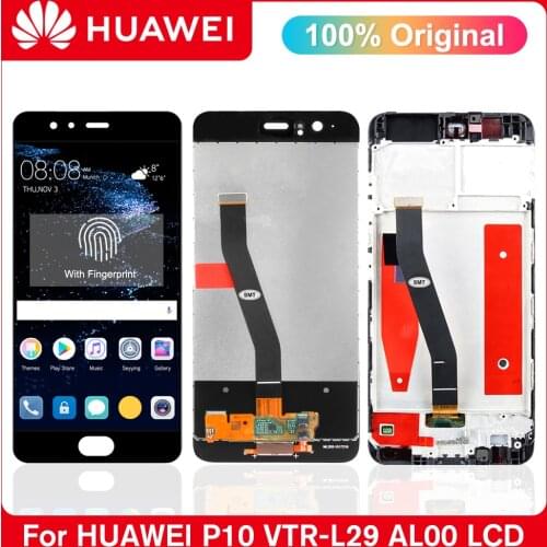 5.1Original DISPL For Huawei P10 LCD Display with Fingerprint Touch Screen Digitizer Assembly For HWP10 Replacement Parts VTRL29