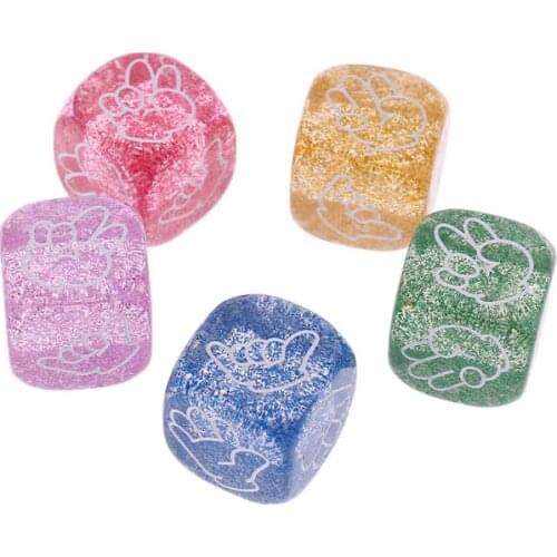 5pcs/set Finger Guessing Game Dice Toys Rock Paper Scissors Stone Family Party Drinking Decider Games 6-Side 20mm Toy