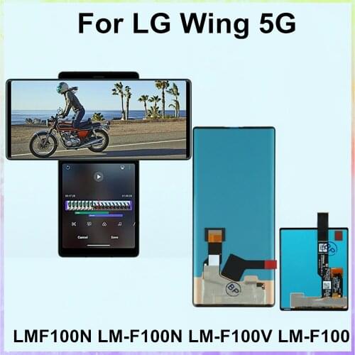 6.8 Original Rotating P-OLED G-OLED LCD Display Touch Screen Digitizer Assembly For LG Wing 5G LCD Display Screen For LG Wing 5G