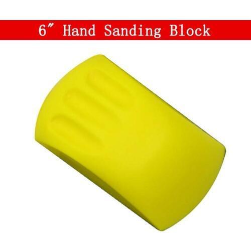 6 Inch Hand Sanding Block Back-up Sanding Pads for Sandpaper Sanding Discs for Wood working Manual Polishing Hook-Loop