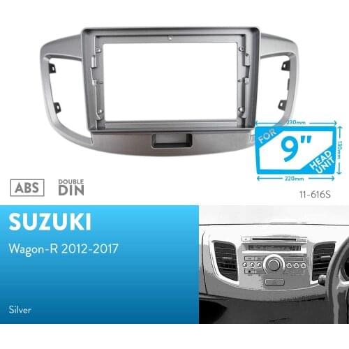 9 inch Car Fascia Radio Panel for SUZUKI WagonR Wagon R 2012-2017 Dash Kit Install Facia Bezel Adapter Trim Plate 9inch Console