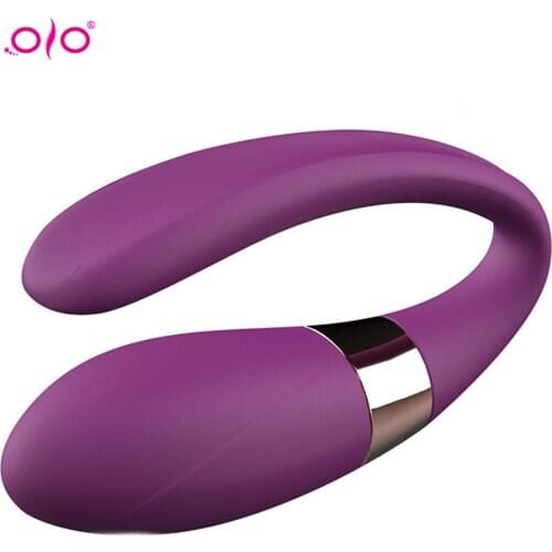 OLO Wireless Vibrator Adult Toys For Couples USB Rechargeable Dildo G Spot Stimulator U shape Vibrators Sex Toy For Woman