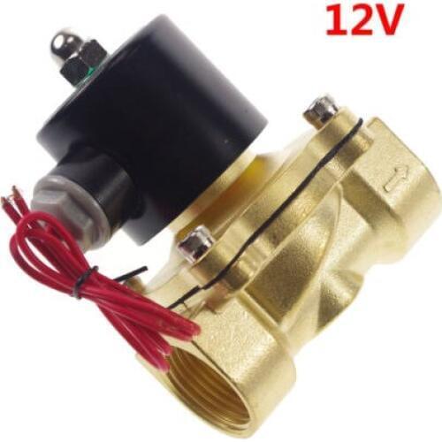 Water Air Oil Brass NC Electric Solenoid Valve 1" inch BSPP 12VDC