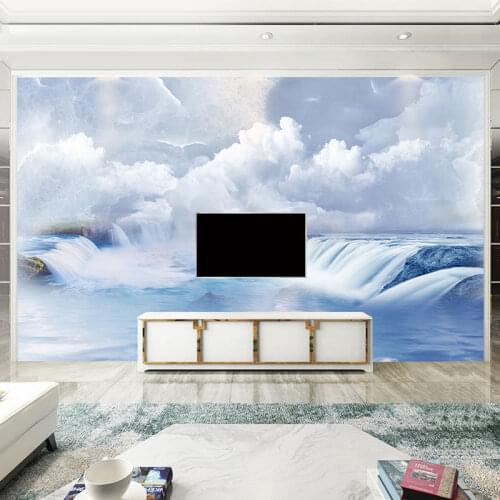 Tv Background Wall Paper Wall Covering Chinese Style Living Room Atmosphere Imitation Marble Pattern Wall Covering Wallpaper Mur