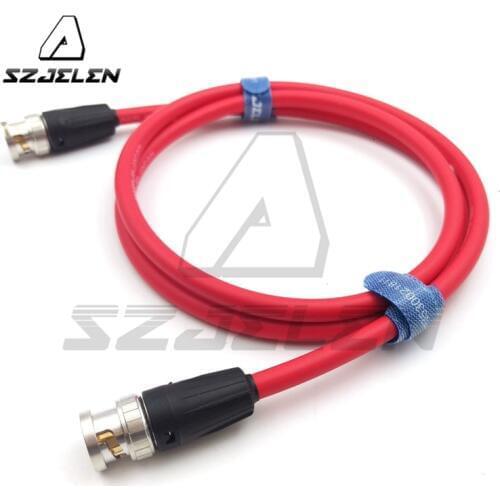 Red Cable 12G HD-SDI Video Cable, BNC to BNC 75-Ohm CANARE LV-61S coaxial cable