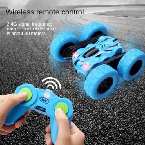 Remote Control Stunt Double-Sided Car Four-wheel Drive Rechargeable Remote Control Car Childrens Toy Dump Truck Fun Boy Toy