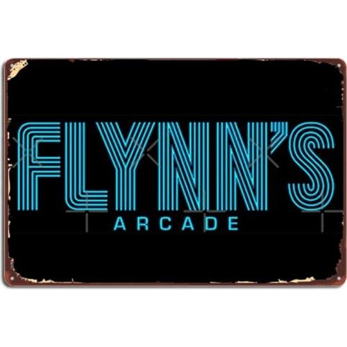 Flynns Arcade Metal Signs Cinema Garage Living Room Classic Wall Decor Tin sign Posters