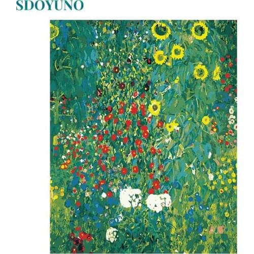 SDOYUNO Abstract Oil Painting By Numbers Scenery DIY Paint By Numbers On Canvas Handpaint 60x75cm Frameless Draw Number Decor