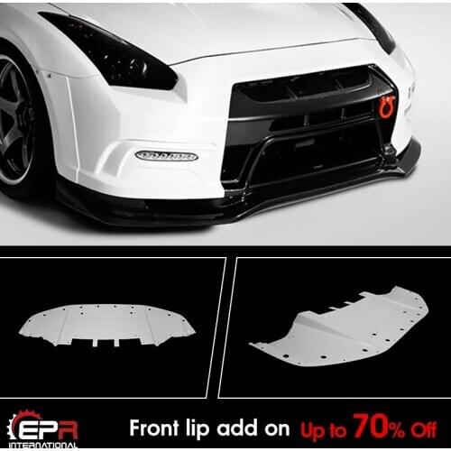 VRS Style Fiberglass Unpainted Front Bumper Lip Undertray Diffuser Fit For Nissan GTR R35 2013 Ver Exterior Accessories kits