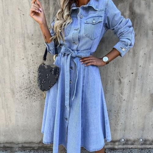 Nowsaa Fashion Denim Dresses