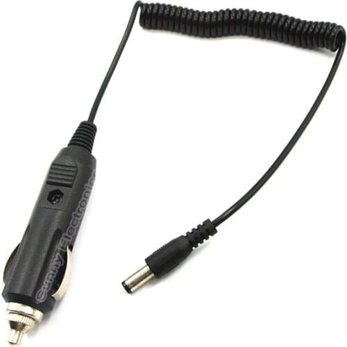 Portable 12V Car Cigarette lighter plug cable with DC 5.5mm*2.1mm male connector for car charger Extension Cable Socket Cord