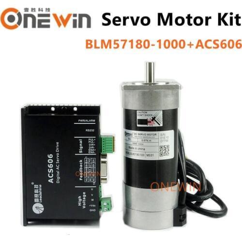 Original Leadshine servo driver ACS606 and Brushless servo motor BLM57180-1000 encoder 1000 lines