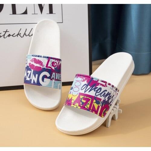 Slippers Womens Summer Trend Outer Wear Fashion Versatile Home Student Bathroom Soft Bottom Leisure Indoor Slippers Men