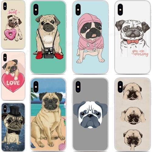 Custom Photo Silicone Cover Cute Pug Puppy Dog For Vodafone Smart N11 V11 N10 V10 X9 E9 C9 N9 Lite V8 N8 E8 Prime 6 7 Phone Case