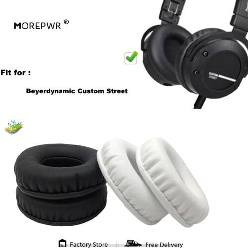 Replacement Ear Pads for Beyerdynamic Custom Street Headset Parts Leather Cushion Velvet Earmuff Earphone Sleeve Cover