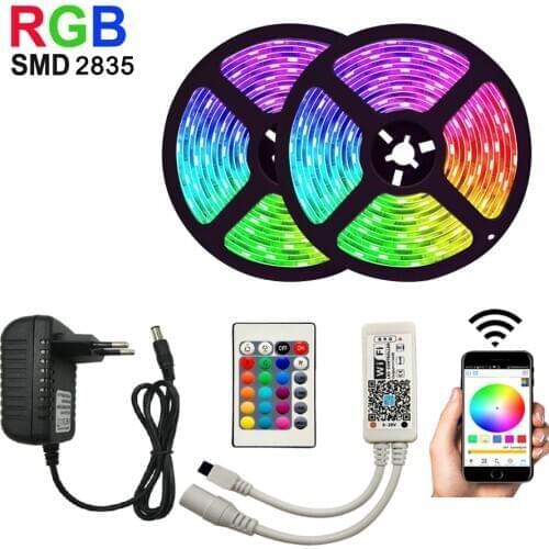 Waterproof RGB Led Strip 2835 5M 10M 15M LED String DC12V Fiexble Light Led Ribbon Tape LED String Lights Tape Holiday Lighting