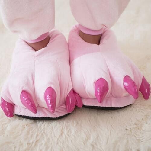 Cool Child Kigurumi Pink Slipper For Boy Adult Anime Cospaly Animal Shoe Warm Kid Cartoon Unicorn Shoes For Costume Stitch