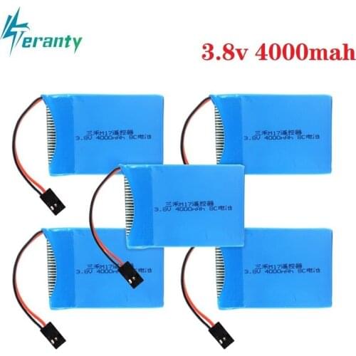 1-5pcs 3.8V 4000mAh Lipo Battery Futaba Connector for SANWA MT44 M17 RC Remote Controller Transmitter Radio Control Parts