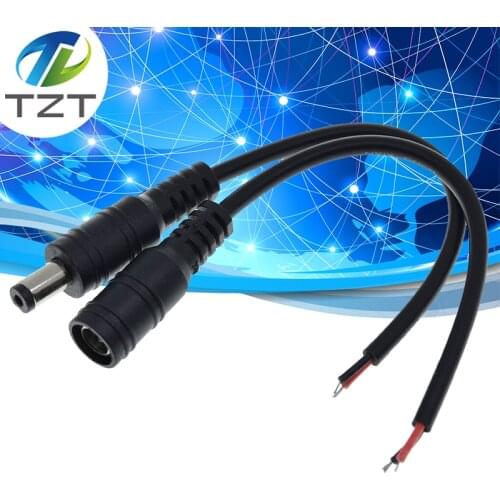 1Set 5.5x2.1 Plug DC male or Female Cable Wire Connector For 3528 5050 LED Strip Light For diy