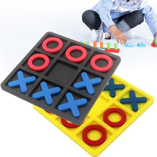 1set Tic Tac Toe Cognitive Learning Toys OX Chess Puzzle Board Game for Teens Kids