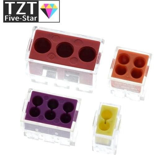 10PCS PCT-102 PCT-103 PCT-104 PCT-106 Universal Compact Wire Wiring Connector Conductor Terminal Block With Lever