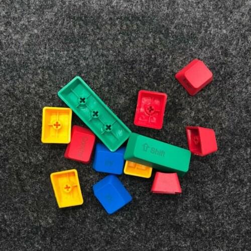 10pcs Replacement Mechanical Keyboard OEM Profile Keycap Set RGBY Color Durable 32CB